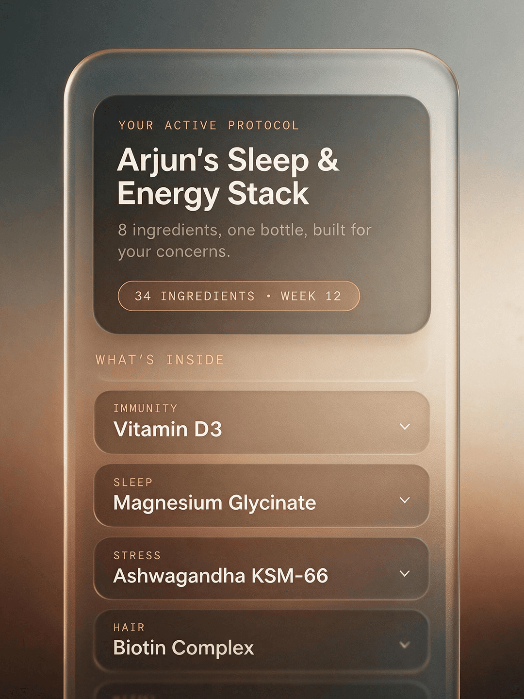Custom protocol shown in the Ollin app