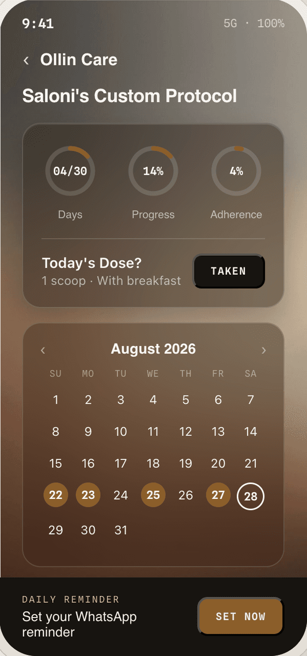 Daily adherence streak tracker
